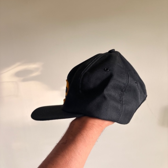 RARE Vintage LIEHBERR SALES AND SERVICE FARM Trucker hat black yellow snapback - Picture 5 of 6